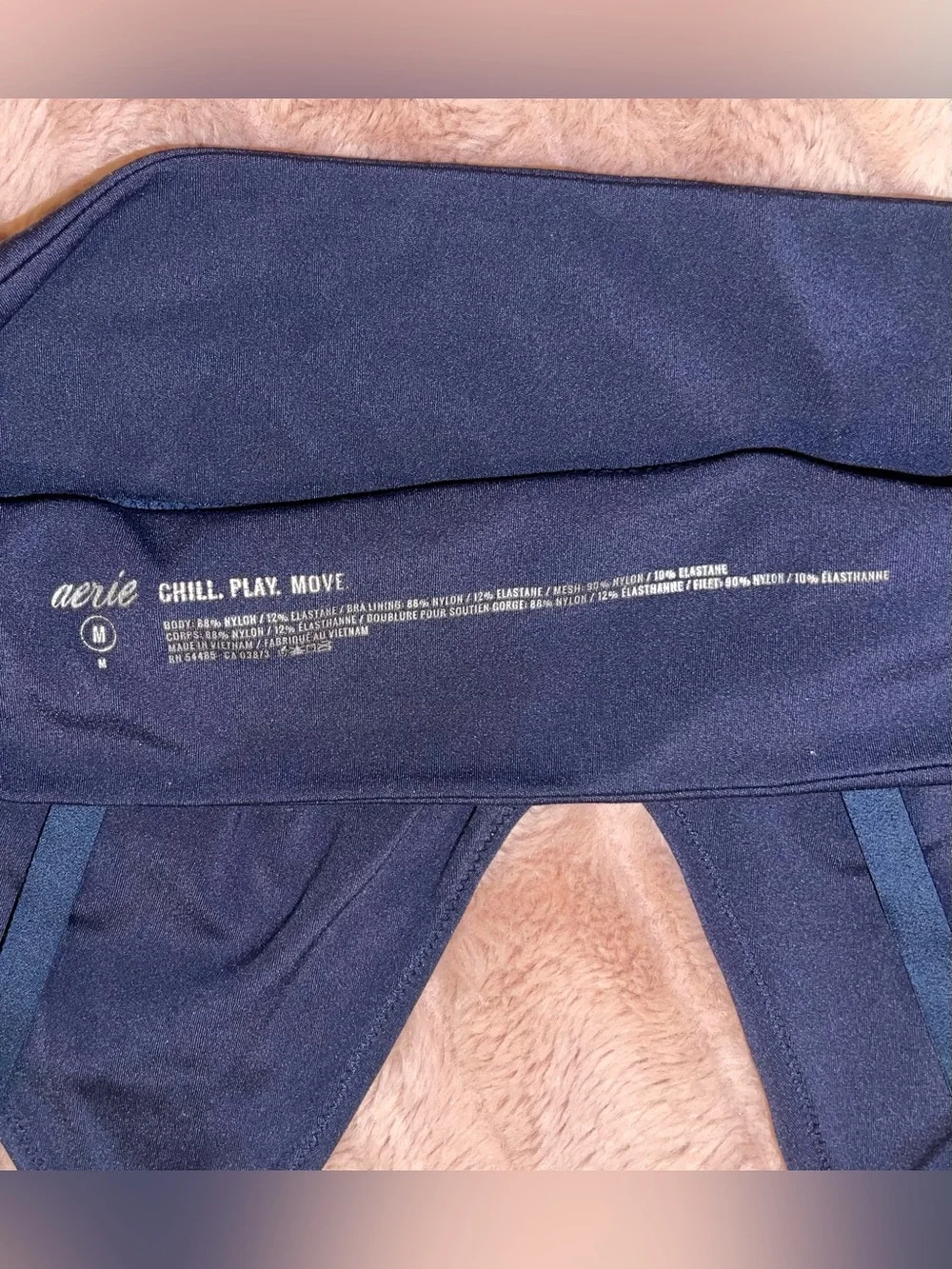 Aerie chill play move sports bra Medium Navy blue